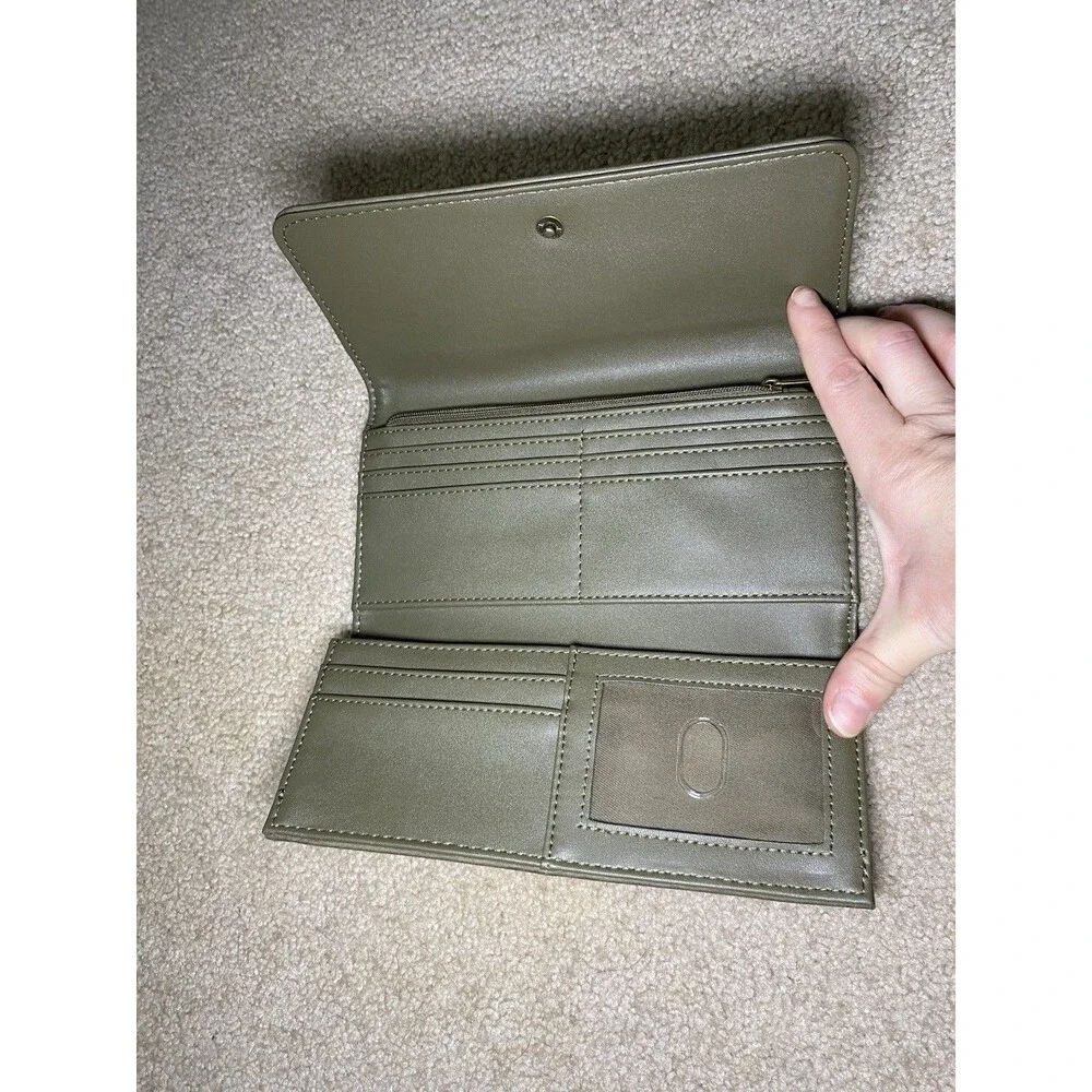 Universal Thread Olive Green Slim Tri-Fold Wallet